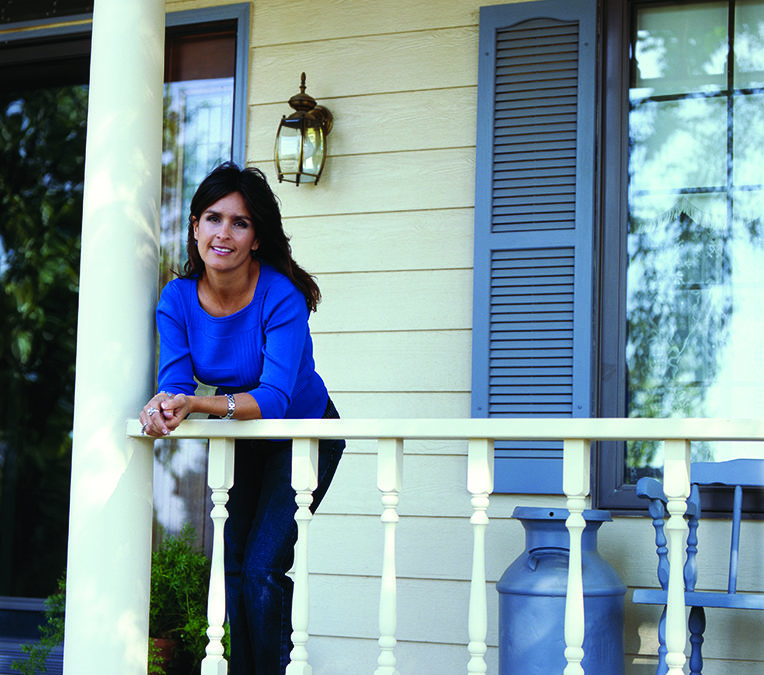 Lady on porch